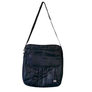 Lug Black quilted Crossbody Bag laptop messenger